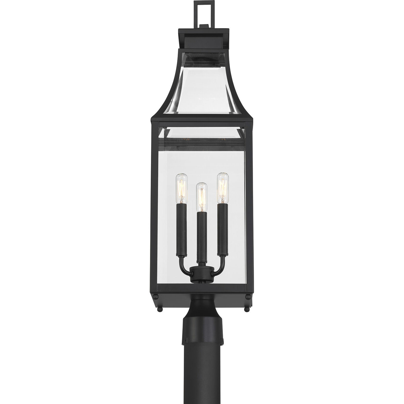 Emery 3 Light 29.25 inch Matte Black Outdoor Post Lantern
