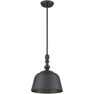 Berg 1 Light 12 inch Matte Black Pendant Ceiling Light, Essentials