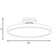 Thayer LED 20 inch Warm Brass Semi-Flush Ceiling Light