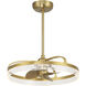 Lyria 14 inch Warm Brass with Gold Blades Fan D'Lier