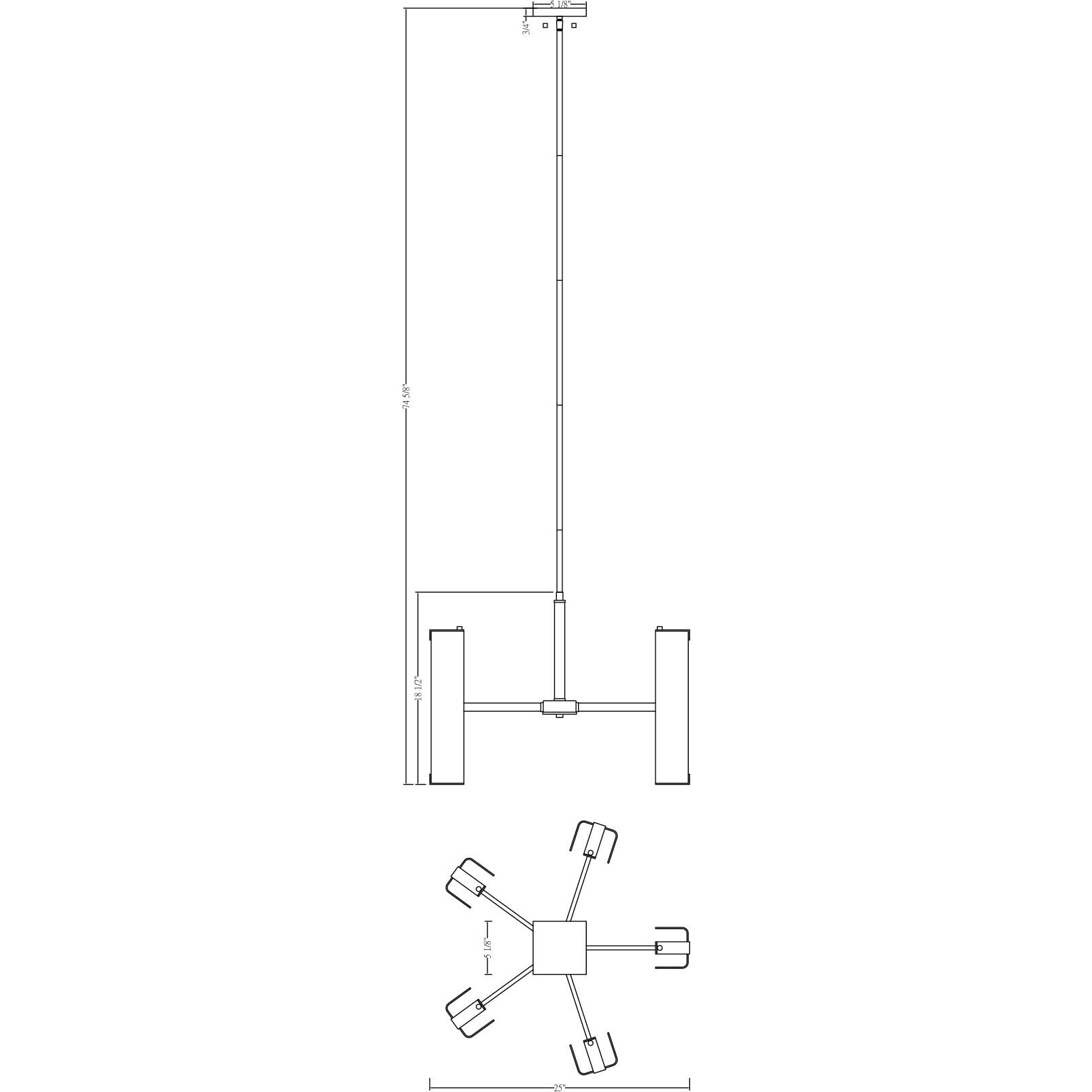 Winfield 10 Light 25 inch Warm Brass Chandelier Ceiling Light, Essentials
