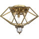 Tekoa 5 Light 23 inch Warm Brass Flush Mount Ceiling Light