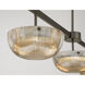 Hubbard LED 44 inch Mediterranean Bronze Linear Chandelier Ceiling Light