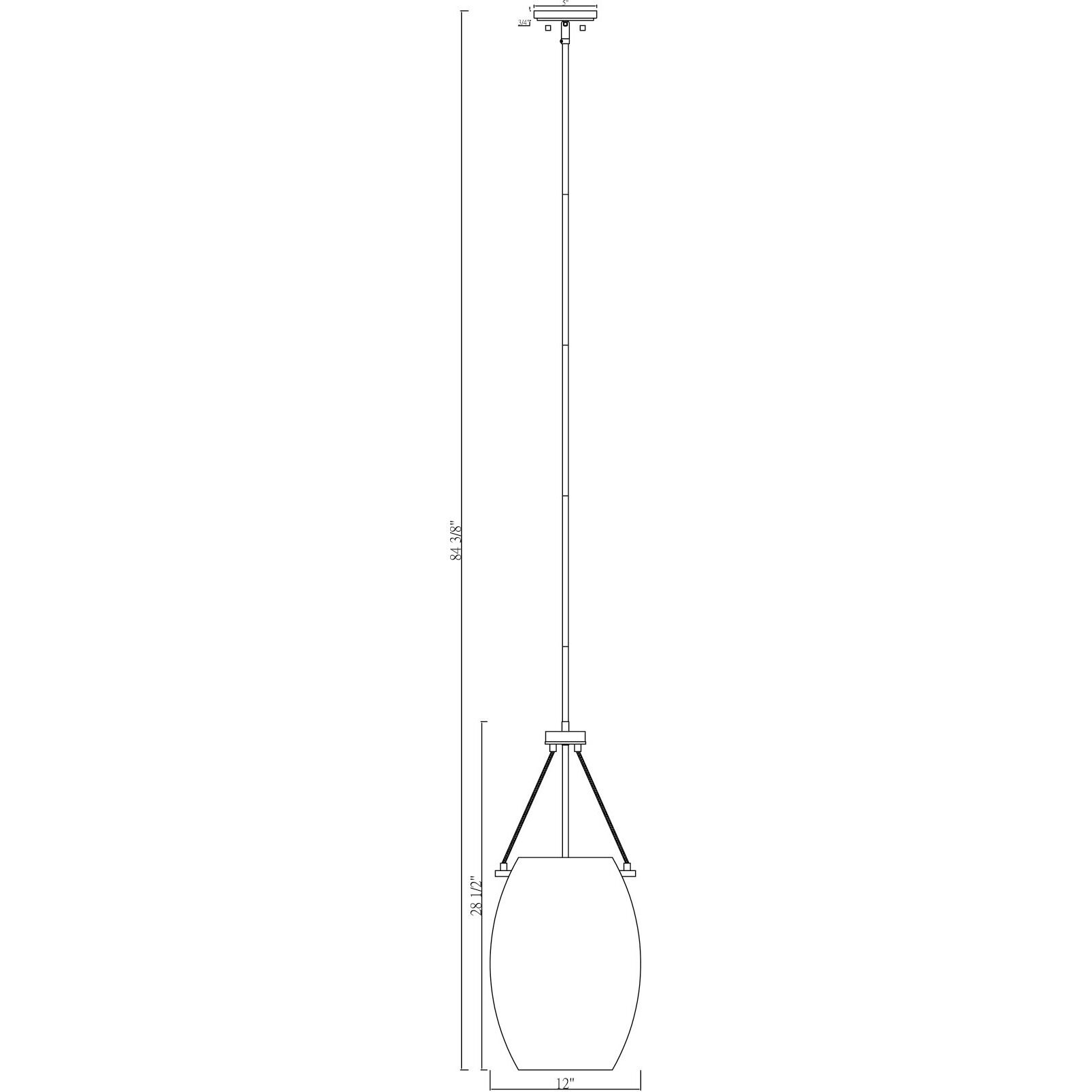 Dunbar 1 Light 12 inch Warm Brass with Bronze Accents Pendant Ceiling Light, Essentials