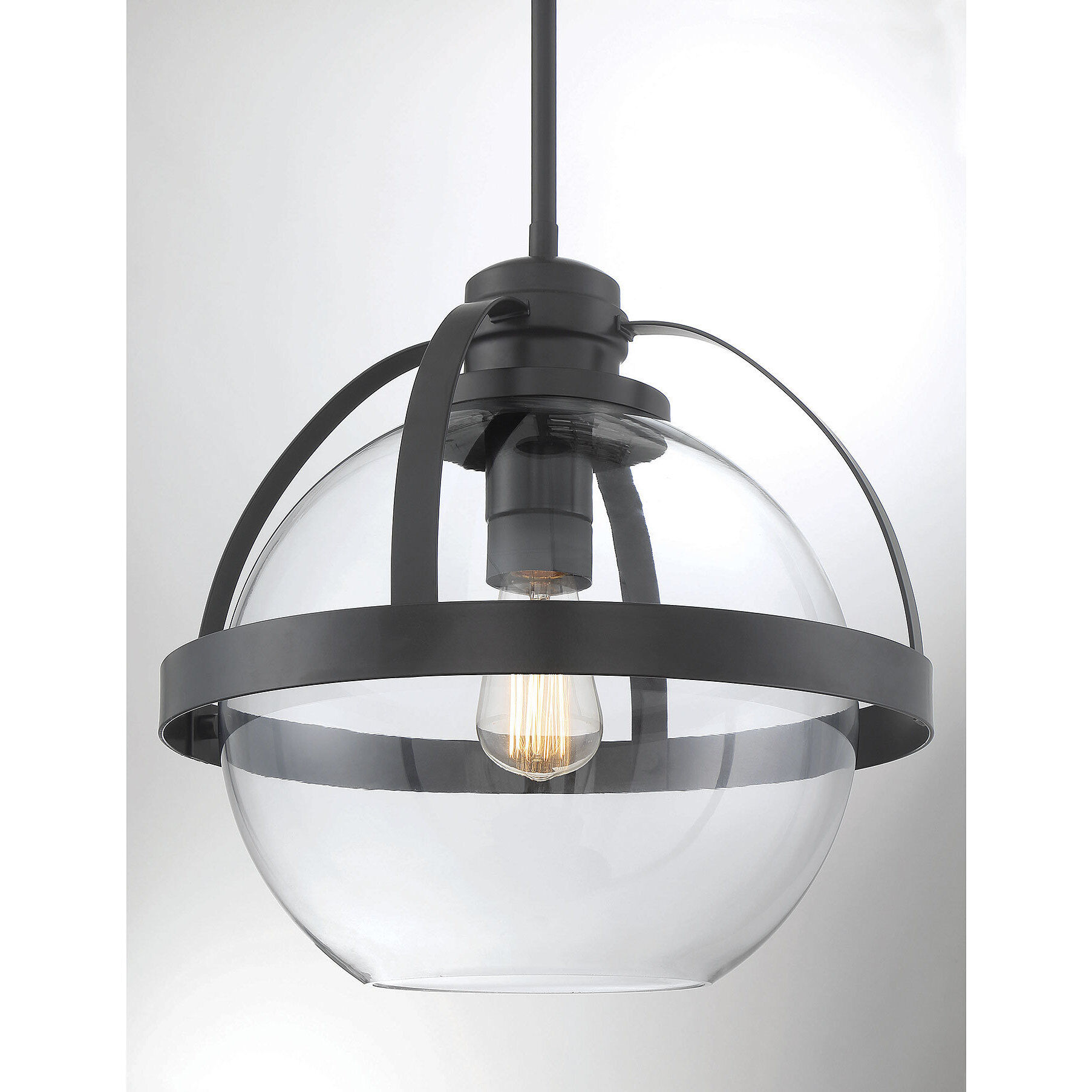 Savoy House 7 7201 1 89 Pendleton 1 Light 14 inch Matte Black Pendant Ceiling Light Essentials