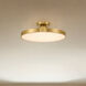 Thayer LED 20 inch Warm Brass Semi-Flush Ceiling Light