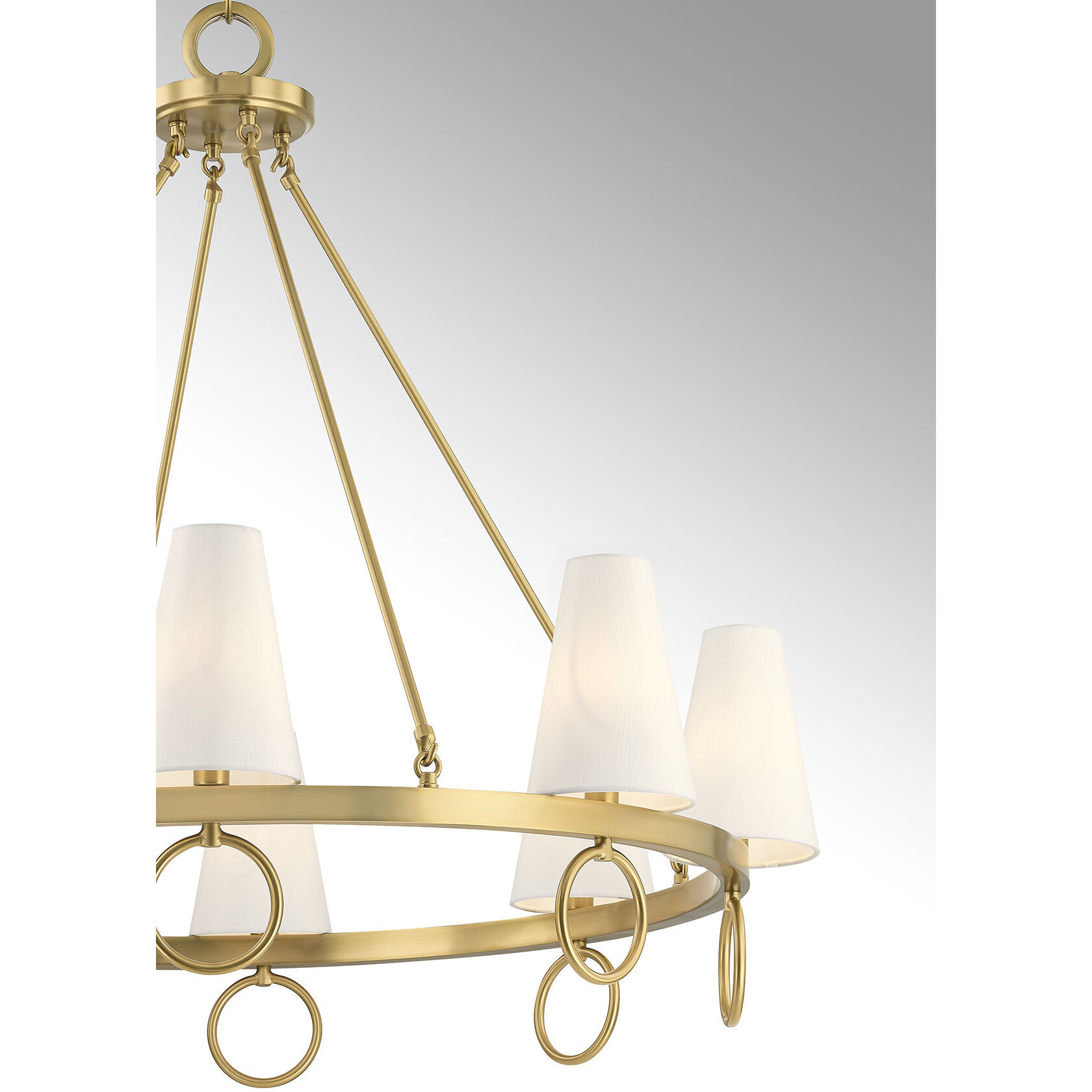 Wilkes 8 Light 36 inch Warm Brass Chandelier Ceiling Light