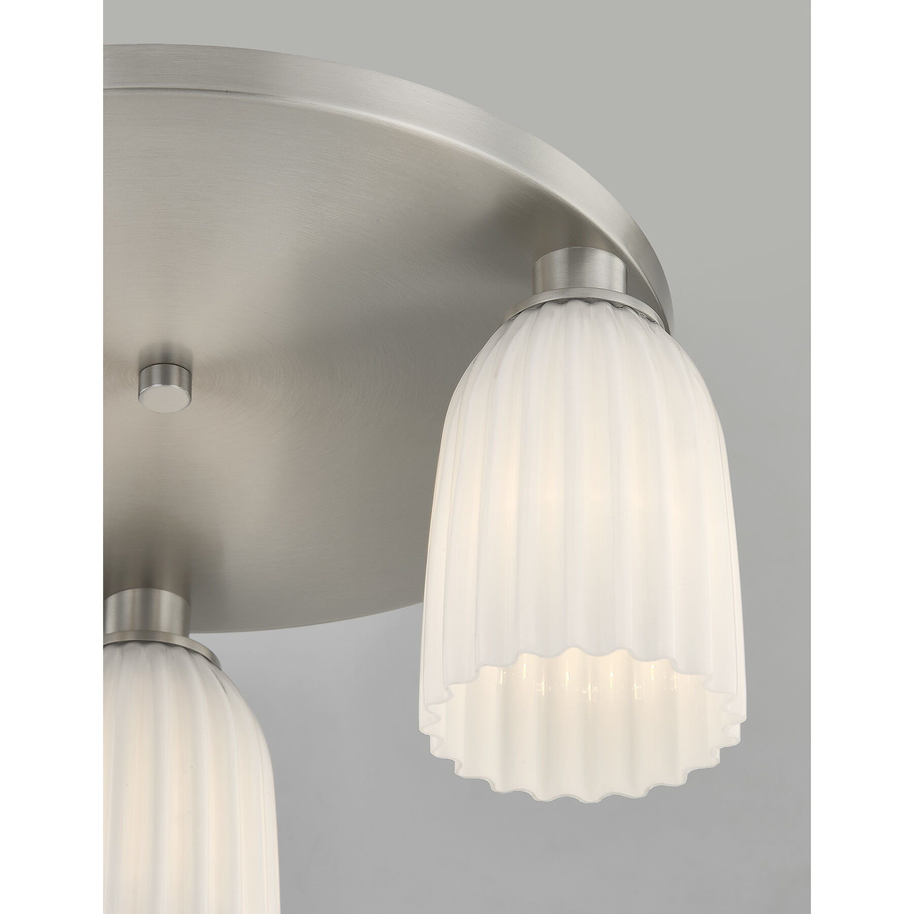 Baldwin 3 Light 18 inch Satin Nickel Flush Mount Ceiling Light, Essentials