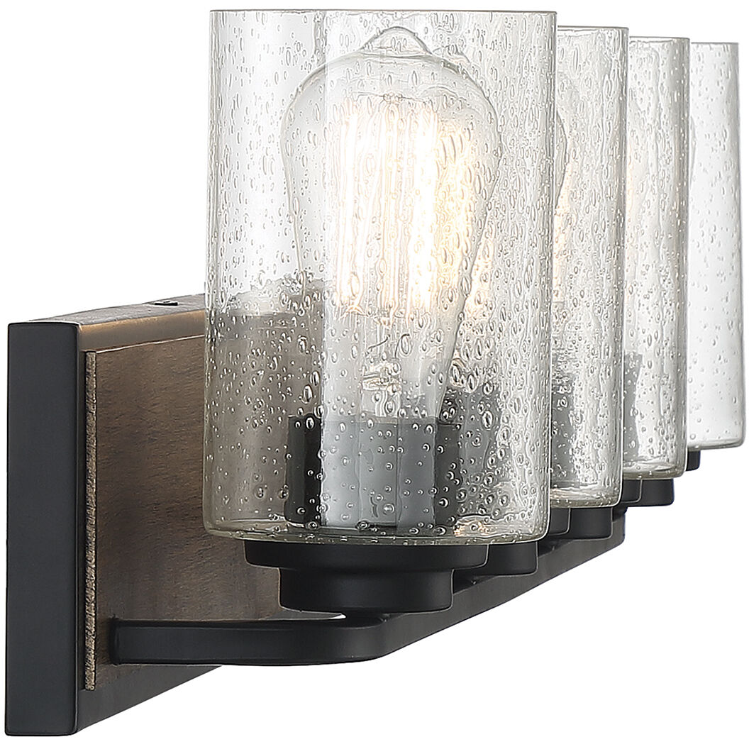 Sheppard 4 Light 32.75 inch Lodge Bathroom Vanity Light Wall Light