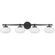 Barrow 4 Light 33.75 inch Matte Black Bathroom Vanity Light Wall Light