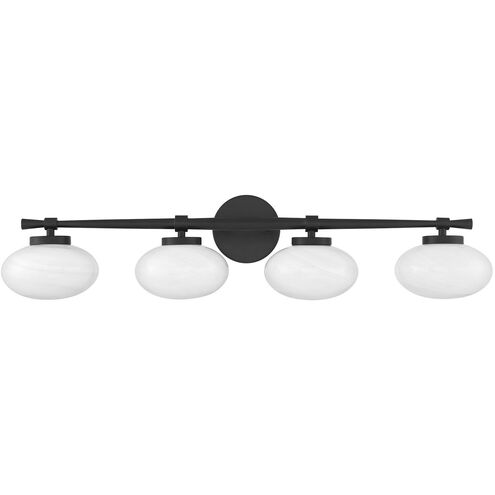 Barrow 4 Light 33.75 inch Matte Black Bathroom Vanity Light Wall Light