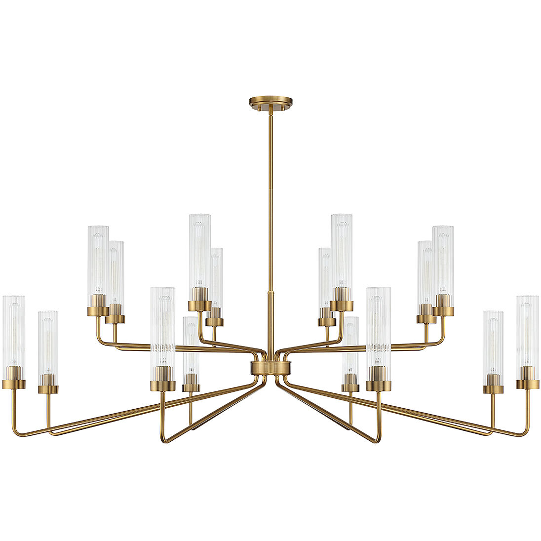 Baker 16 Light 61 inch Warm Brass Chandelier Ceiling Light, Essentials