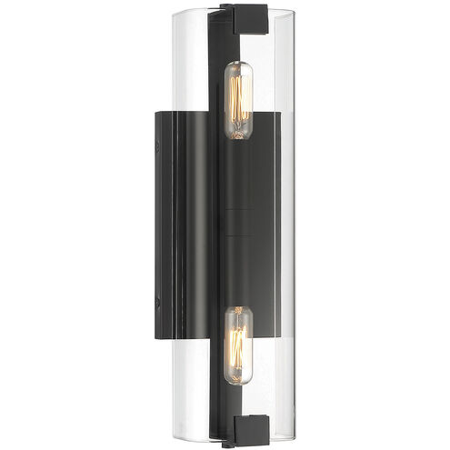 Winfield 2 Light 4.5 inch Matte Black Wall Sconce Wall Light, Essentials