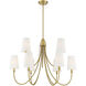Cameron 9 Light 35 inch Warm Brass Chandelier Ceiling Light, Essentials