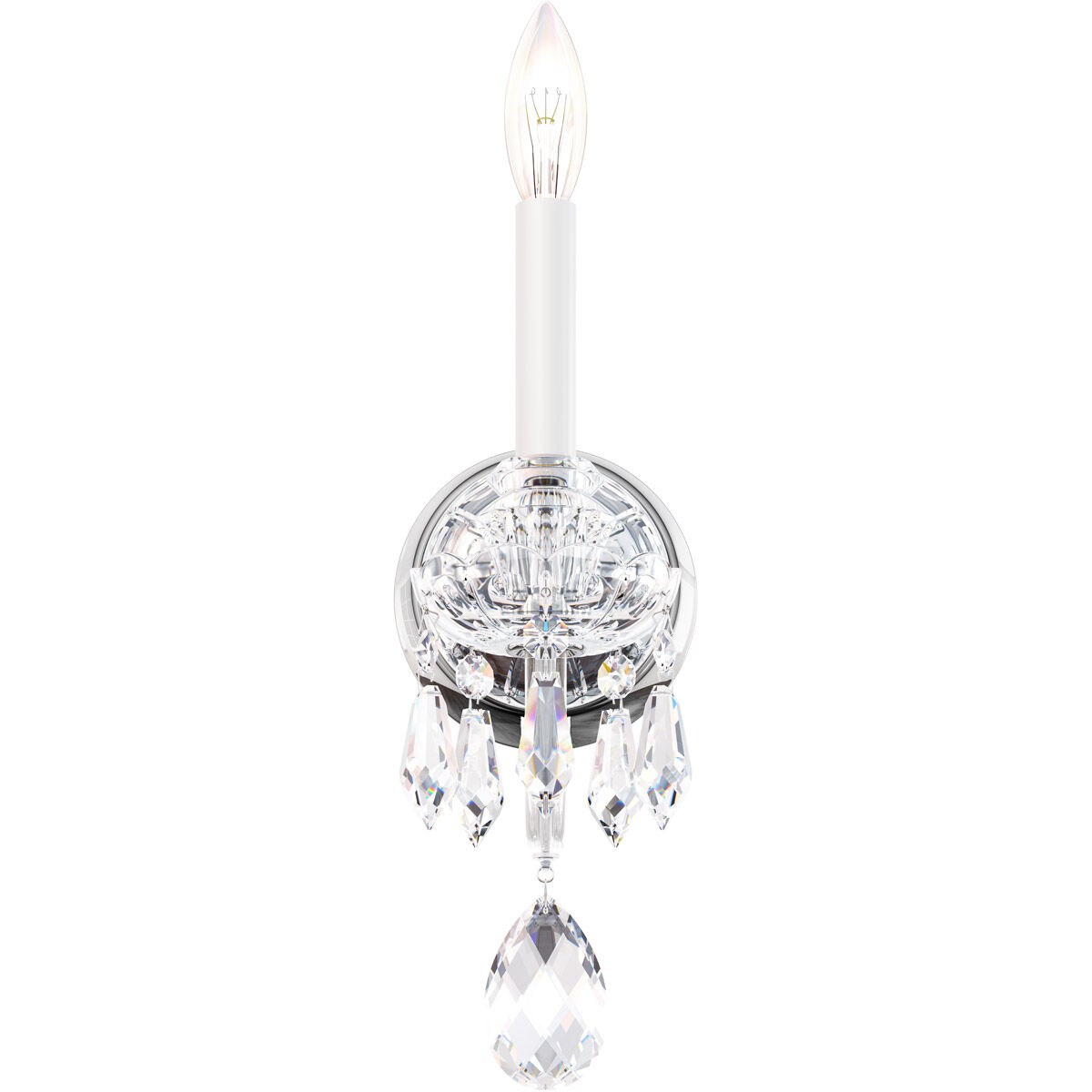 Hamilton Nouveau 1 Light 7.5 inch Polished Silver Wall Sconce Wall Light