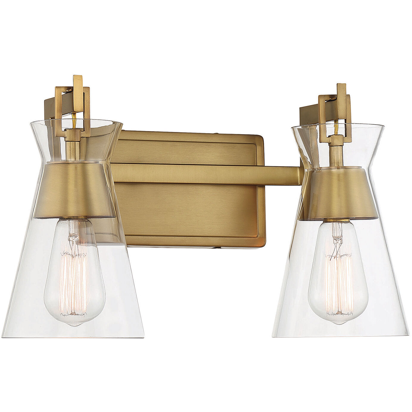 Aged brass vanity shop light
