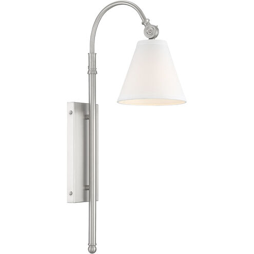 Rutland 11.5 inch 60 watt Satin Nickel Adjustable Wall Sconce Wall Light, Essentials