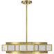 Gideon 4 Light 24 inch Warm Brass Chandelier Ceiling Light