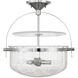 Denmar 4 Light 18 inch Polished Chrome Covertible SemiFlush Ceiling Light