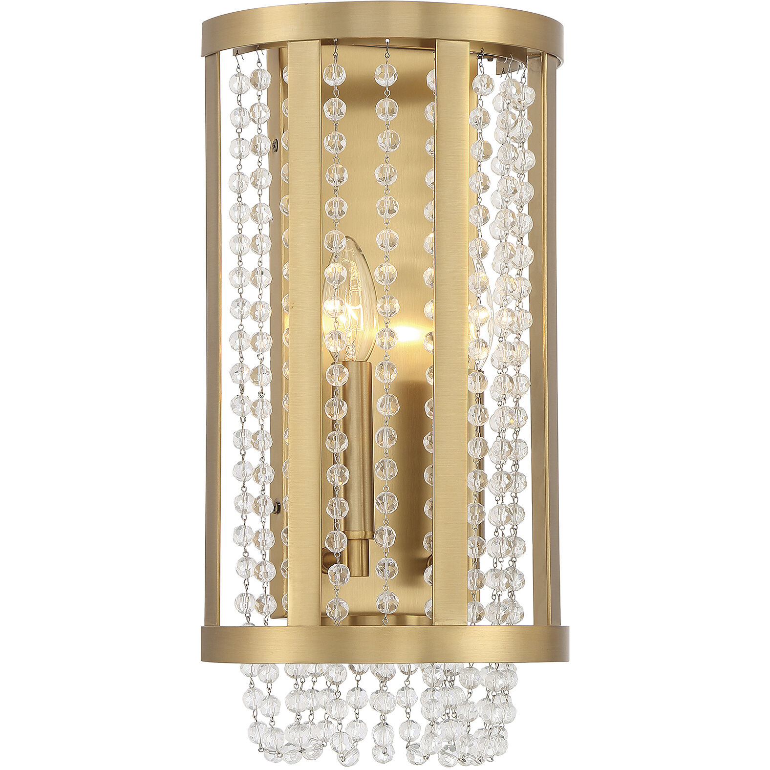 Mancini 2 Light 8 inch Warm Brass Wall Sconce Wall Light