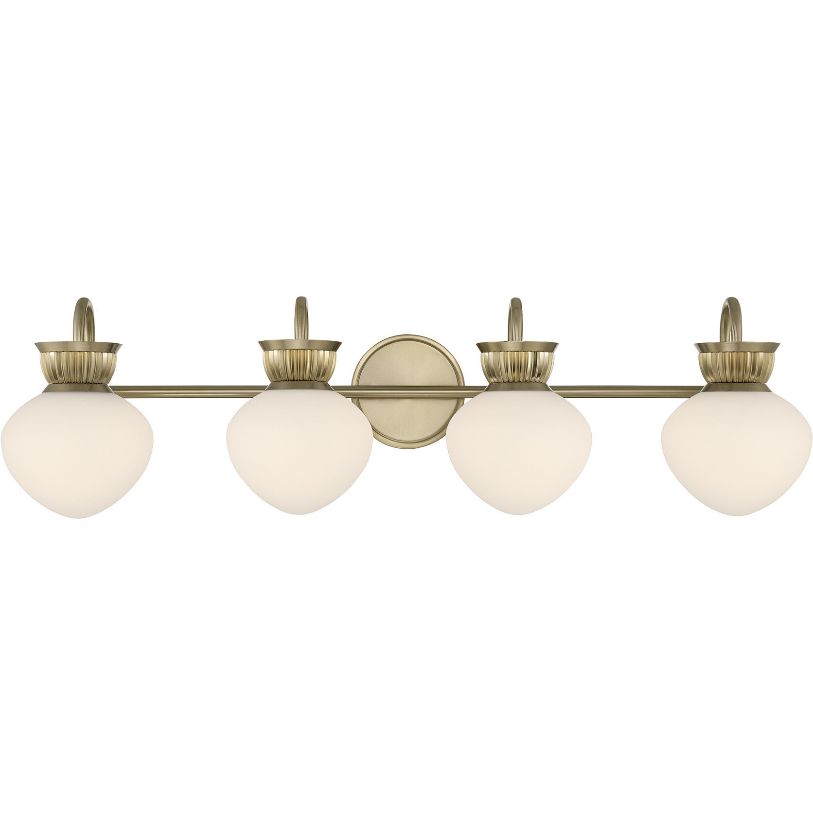 Melbourne 4 Light 33.25 inch Noble Brass Bathroom Vanity Light Wall Light