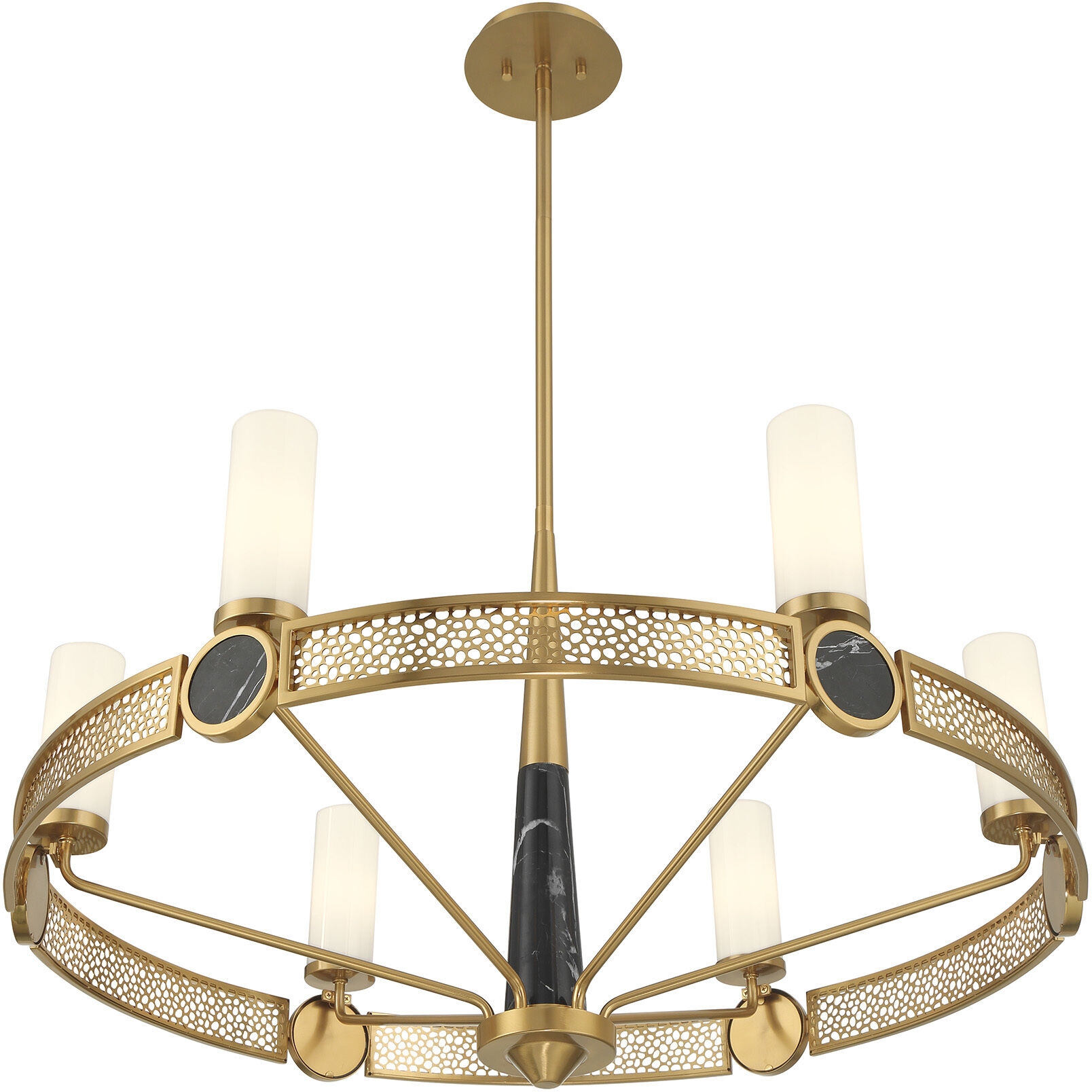 Farrell 6 Light 32 inch Warm Brass Chandelier Ceiling Light