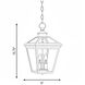 Ellijay 3 Light 9 inch Black Outdoor Hanging Lantern