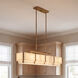 Orleans 8 Light 58.3 inch Distressed Gold Linear Chandelier Ceiling Light