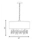 Dahlia 4 Light 21 inch Warm Brass Pendant Ceiling Light