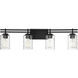Baxter 4 Light 32 inch Matte Black Bathroom Vanity Light Wall Light, Lighting One