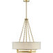 Brentwood 4 Light 24 inch Warm Brass Pendant Ceiling Light