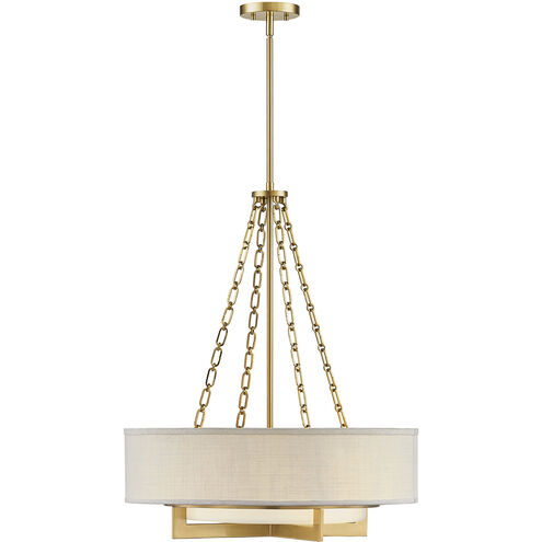 Brentwood 4 Light 24 inch Warm Brass Pendant Ceiling Light