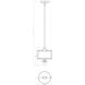 Rosendal 1 Light 10 inch Silver Sparkle Mini Pendant Ceiling Light