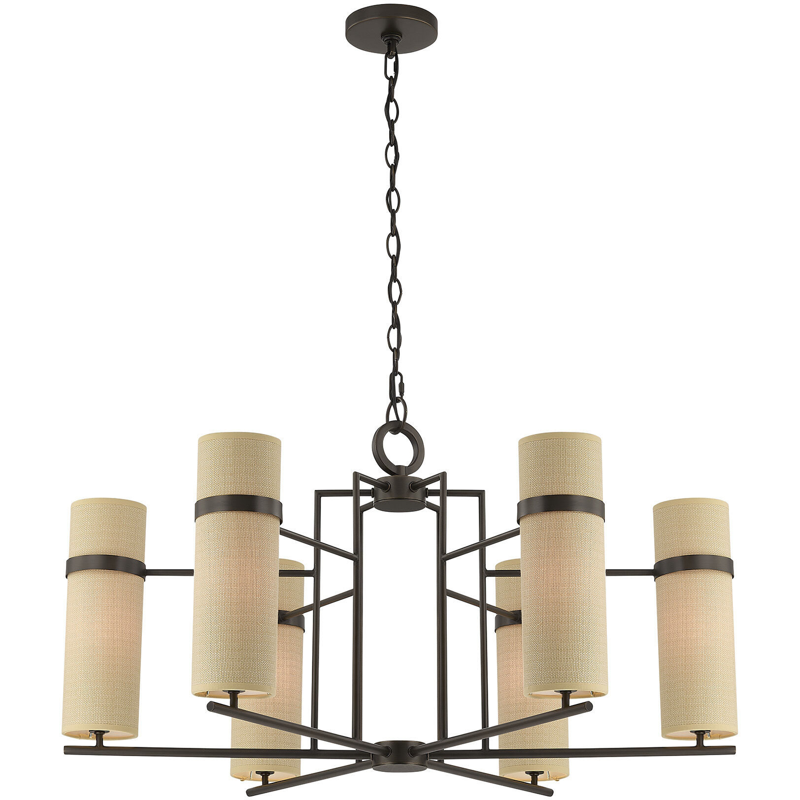 Weston 6 Light 34 inch Mediterranean Bronze Chandelier Ceiling Light