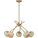 Jasper 5 Light 27.38 inch Warm Brass Chandelier Ceiling Light