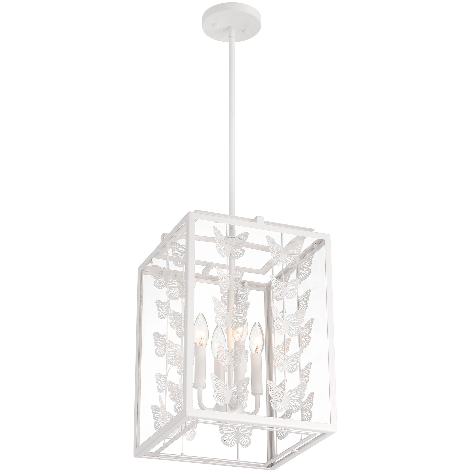 Birch 4 Light 12 inch Bisque White Pendant Ceiling Light