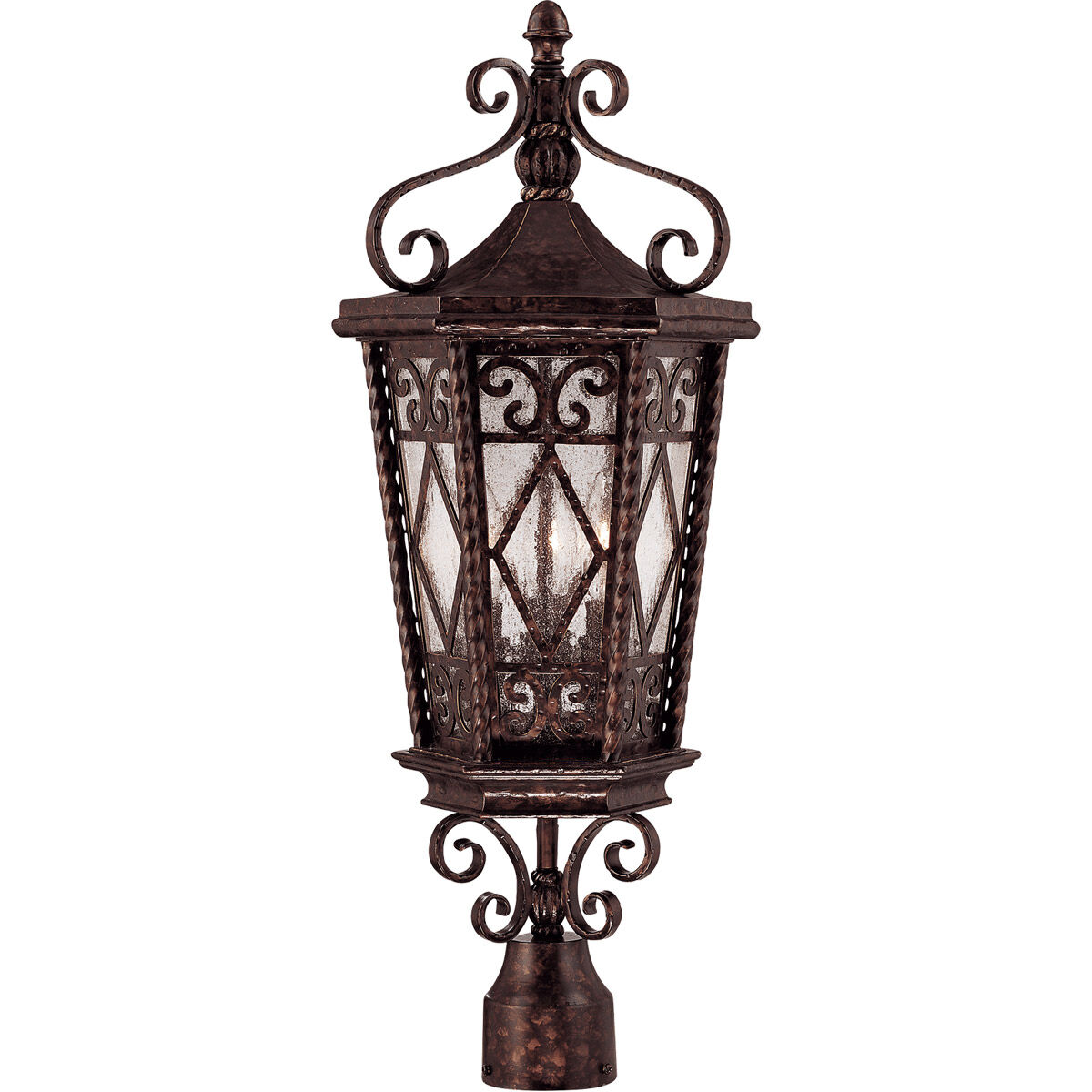 Felicity 3 Light 25 inch New Tortoise Shell Outdoor Post Lantern