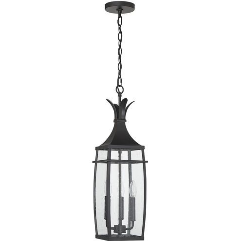 Montpelier 3 Light 7.5 inch Matte Black Outdoor Hanging Lantern