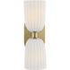 Baldwin 2 Light 4.5 inch Noble Brass Wall Sconce Wall Light, Essentials
