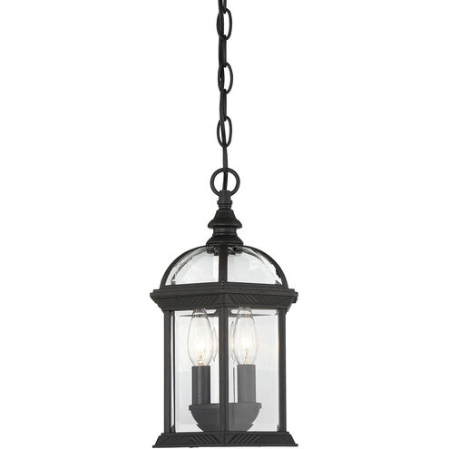 Kensington 3 Light 8.25 inch Textured Black Outdoor Hanging Lantern