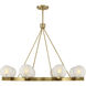 Darien 8 Light 42 inch Warm Brass Chandelier Ceiling Light