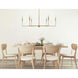 Salerno 6 Light 42 inch Warm Brass Chandelier Ceiling Light, Essentials