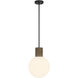 Jarrell 1 Light 12 inch Matte Black Pendant Ceiling Light