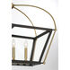 Dunbar 6 Light 36 inch English Bronze / Warm Brass Linear Chandelier Ceiling Light in English Bronze and Warm Brass 