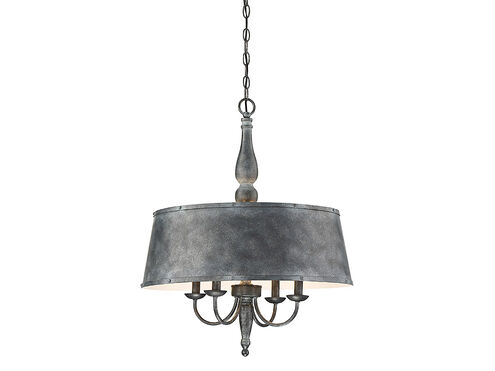Dover 4 Light 22 inch Farmhouse Tin Chandelier Ceiling Light