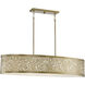 New Haven 5 Light 15.5 inch Burnished Brass Oval Chandelier Ceiling Light