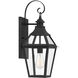 Jackson 1 Light 22.38 inch Black with Gold Highlights Outdoor Wall Lantern