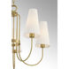 Wilkes 5 Light 30 inch Warm Brass Chandelier Ceiling Light