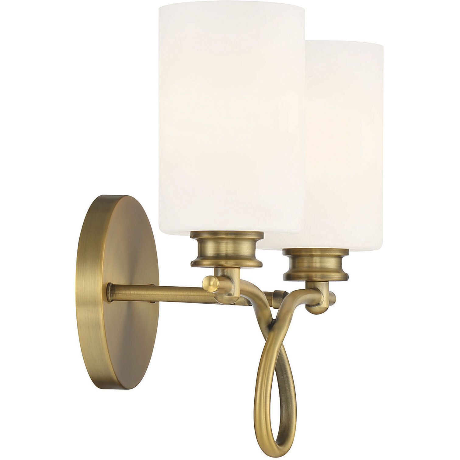Woodbury 2 Light 14 inch Warm Brass Bathroom Vanity Light Wall Light