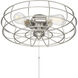 Ratcliffe 3 Light Incandescent Satin Nickel Fan Light Kit